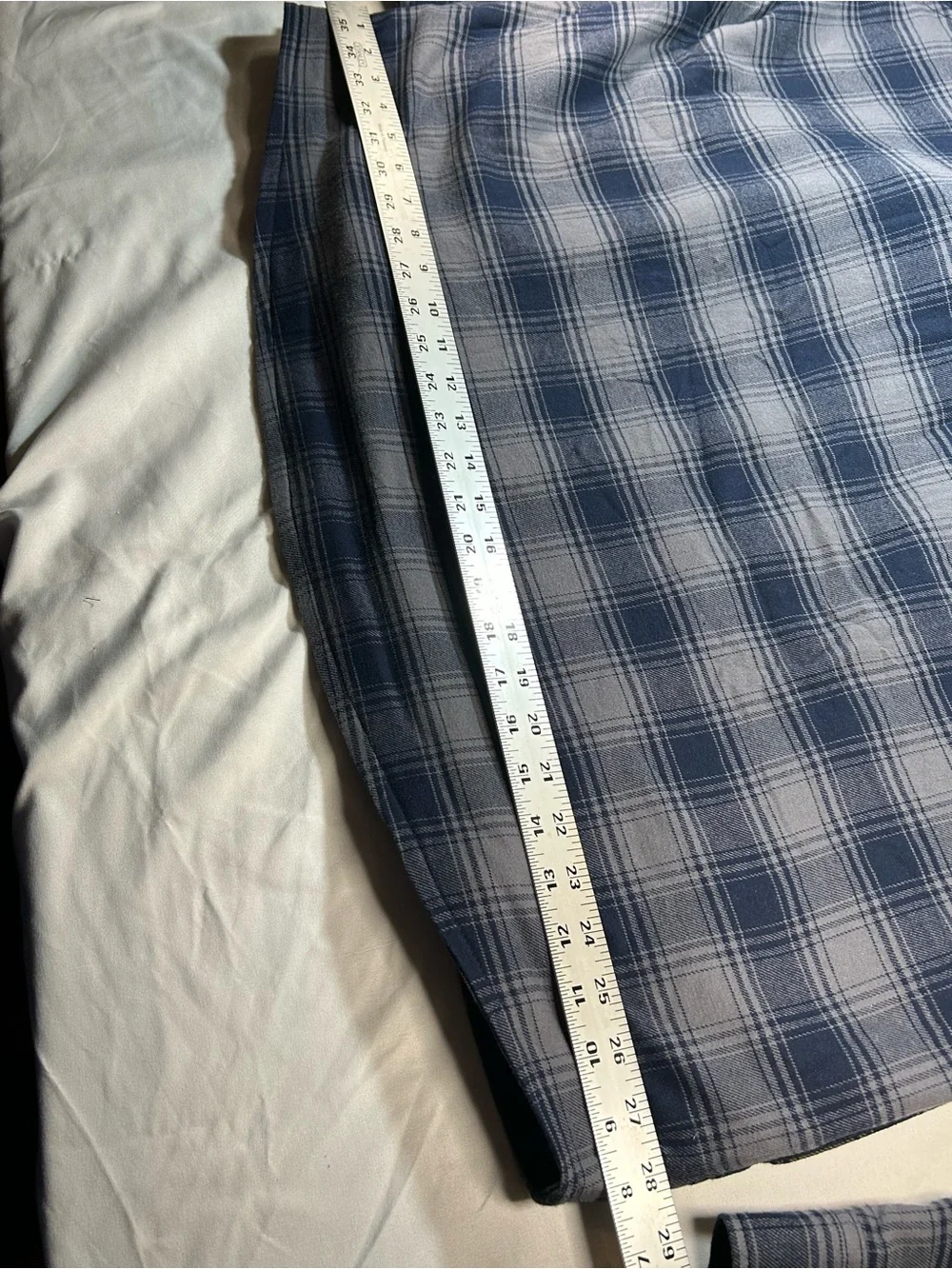 Eddie Bauer Blue and Gray Plaid Lightweight Shirt Jacket